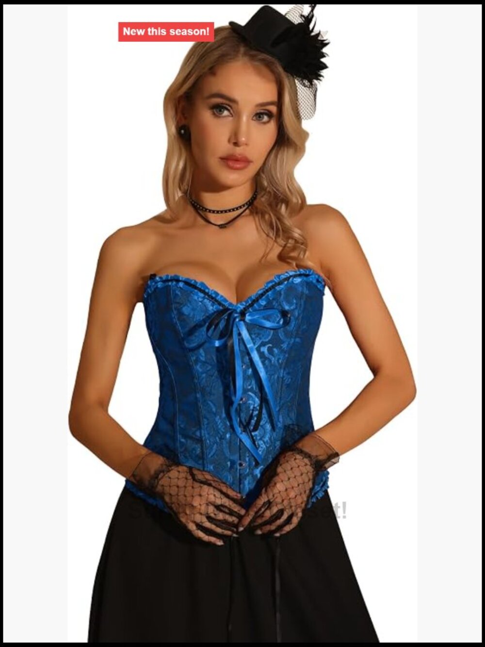 Lace Up Corset Top Boned Overbust Bustier Shapewear